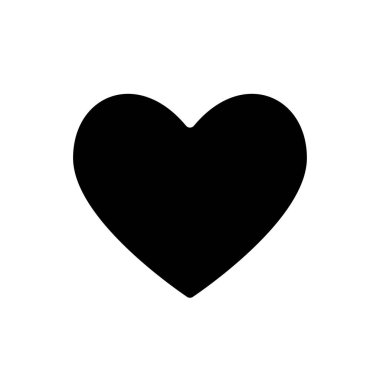 Kalp resmi, kopyalama alanı olan bir simge, beyaz bir arkaplanda izole edilmiş. Vektör illüstrasyonu.