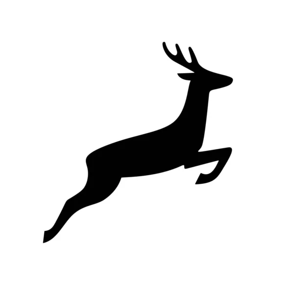 Hirsch Piktogramm Symbol Isoliert Auf Weißem Hintergrund Vektorillustration — Stockvektor