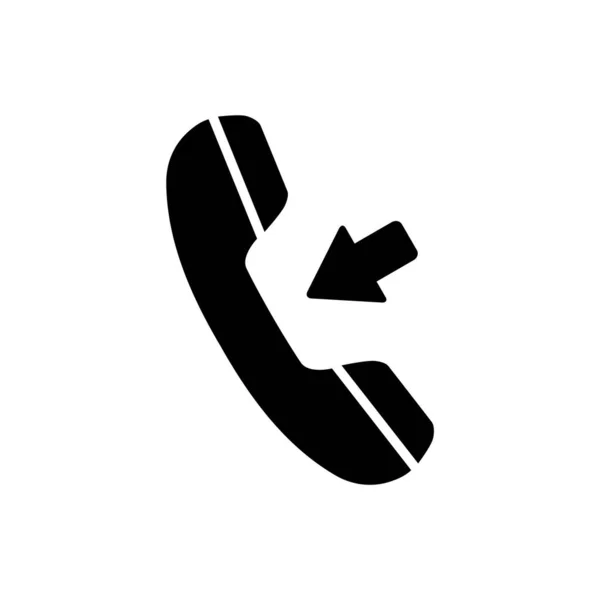 Вхідний Дзвінок Піктограма Телефону Піктограма Ізольована Білому Тлі Векторні Ілюстрації — стоковий вектор