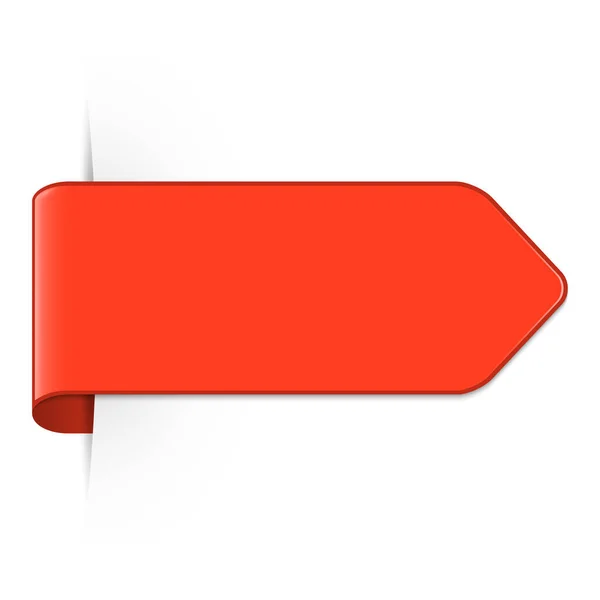 Flecha Larga Curvada Marcador Rojo Con Sombra Espacio Copia Aislado Vectores de stock libres de derechos