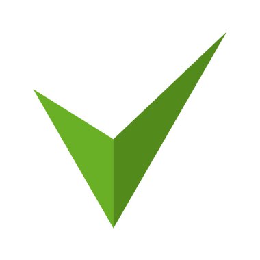 Düz yeşil işaret simgesi, beyaz arkaplanda izole edilmiş kene sembolü. Vektör illüstrasyonu.