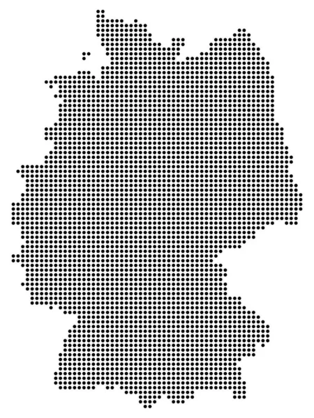 Mapa Abstracto Alemania Formado Por Círculos Aislados Sobre Fondo Blanco — Archivo Imágenes Vectoriales