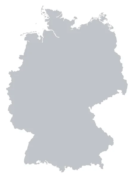 Mapa Gris Alemania Aislado Sobre Fondo Blanco Ilustración Vectorial — Archivo Imágenes Vectoriales