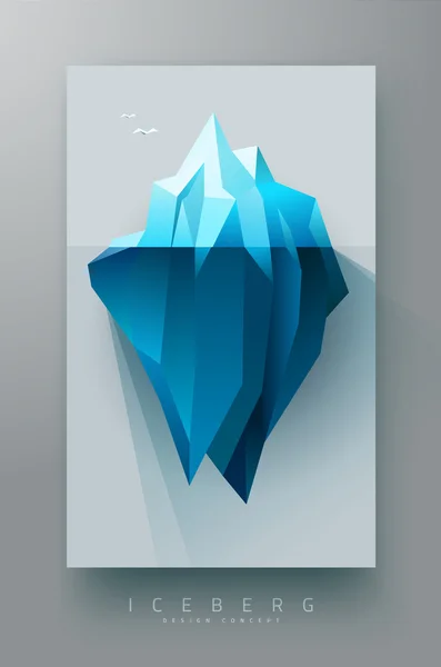 Iceberg design concept — Stock Vector