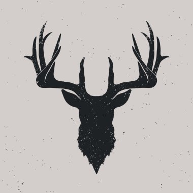 Geyik kafası siluet