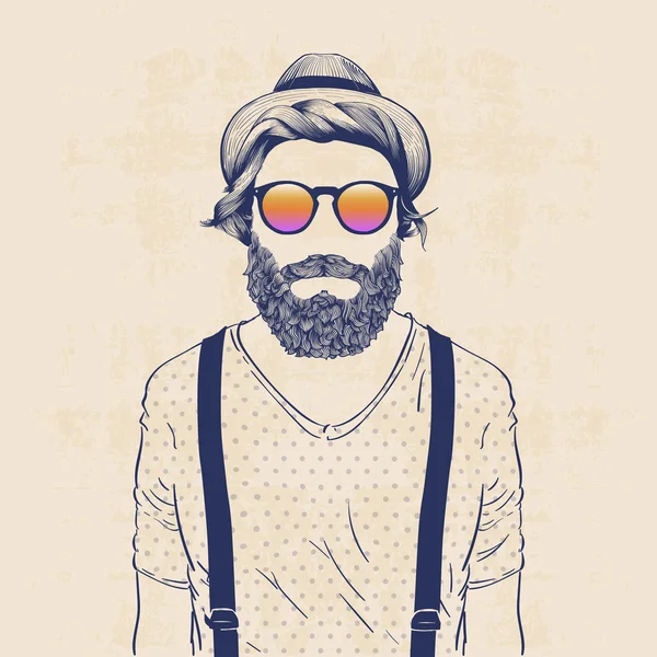 serin hipster moda illüstrasyon