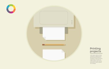 Daire içinde yazdırma proje