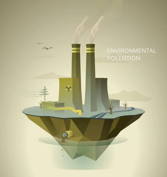 Загрязнение окружающей среды — стоковый вектор