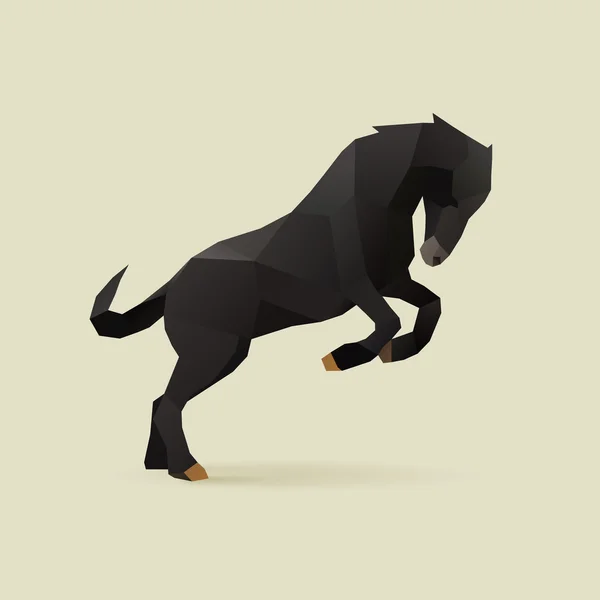 Caballo negro — Vector de stock