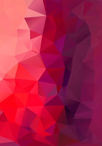 ポリゴン背景の赤と紫の高さ — ストックベクタ
