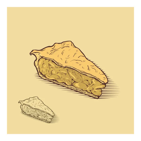 Tarte aux pommes américaine — Image vectorielle