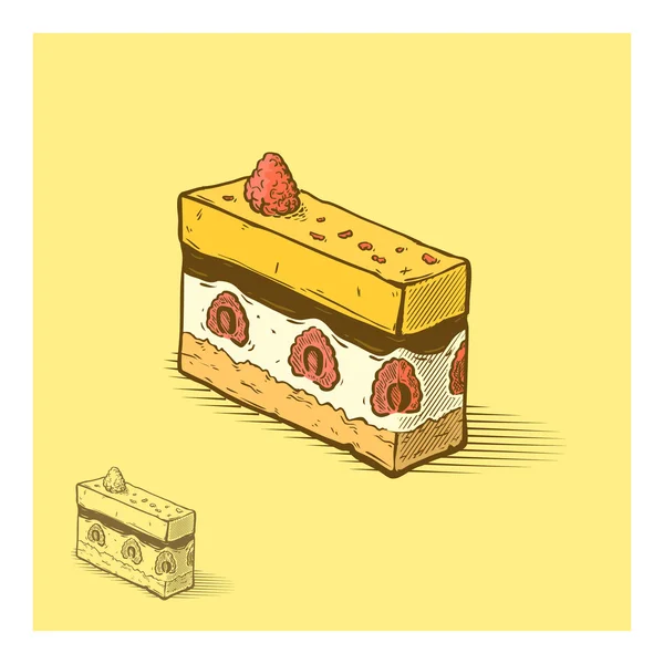 Malinový dort — Stockový vektor