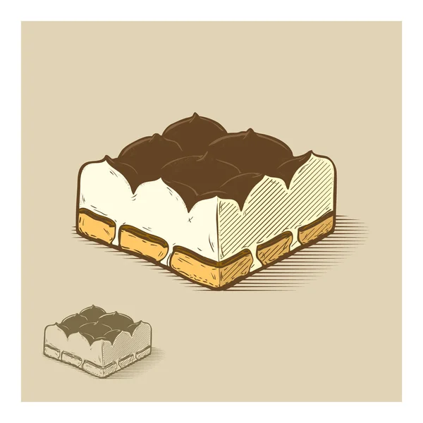 Tiramisu — Stock vektor