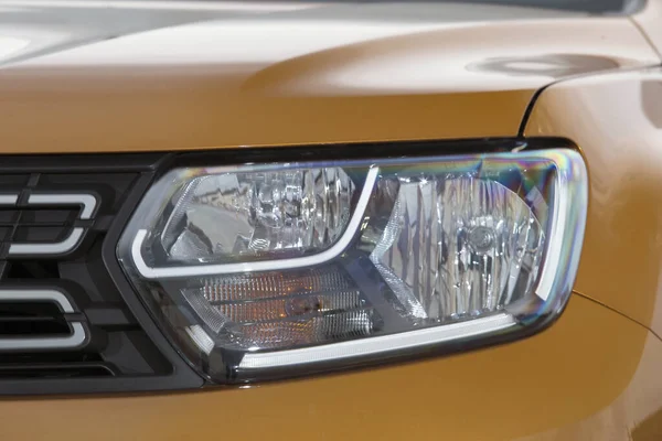 Close New Car Headlight — Stock Photo, Image