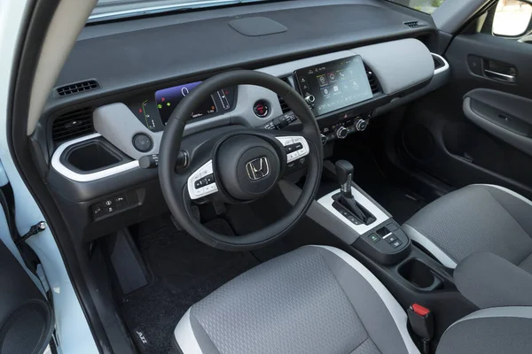 Honda Jazz Ist Ein Fünftüriger Frontgetriebener Segment Kleinwagen Der Von — Stockfoto
