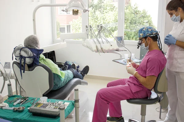 Вид изнутри стоматологической клиники — стоковое фото
