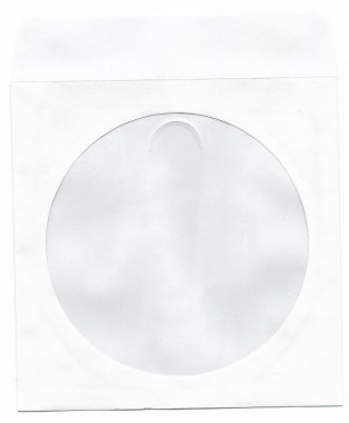 Cd zarfı üzerine beyaz izole