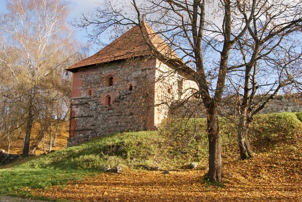 Europese middeleeuwse oude kasteel in lake — Stockfoto