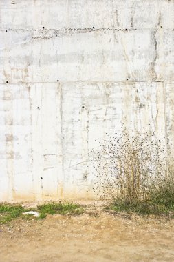 Beton duvar doku kaba, grunge tarzı ile lekeleri ve giyim  