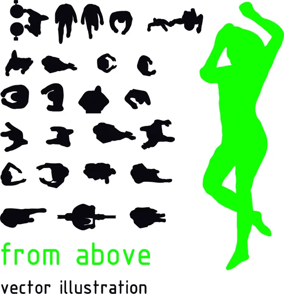 Vector silhouettes from the top Vector Graphics
