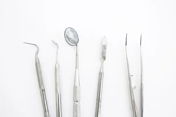 Clean dentist tools isolated — Stock Photo, Image