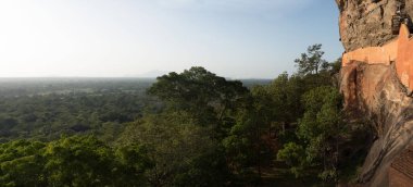 Sri Lanka 'da, Sigirya' daki Aslan Kayası 'nın etrafındaki ormanın panoramik görüntüsü