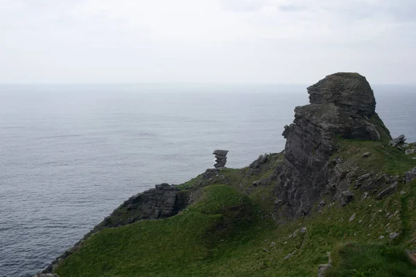 Garis Pantai Irlandia Hijau Cliffs Moher Irlandia Eropa — Stok Foto