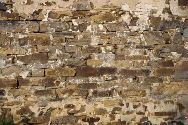 Antike Steinmauer Auf Traditionelle Weise Erbaut Das Ländliche Dorf Soria — Stockfoto
