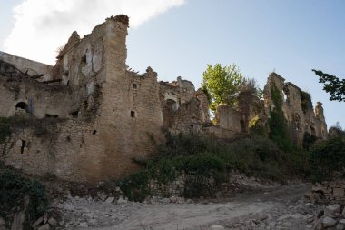 Santa Maria de Rioseco, Merindades, Burgos, İspanya ve Avrupa 'daki antik manastırın güzel kalıntıları