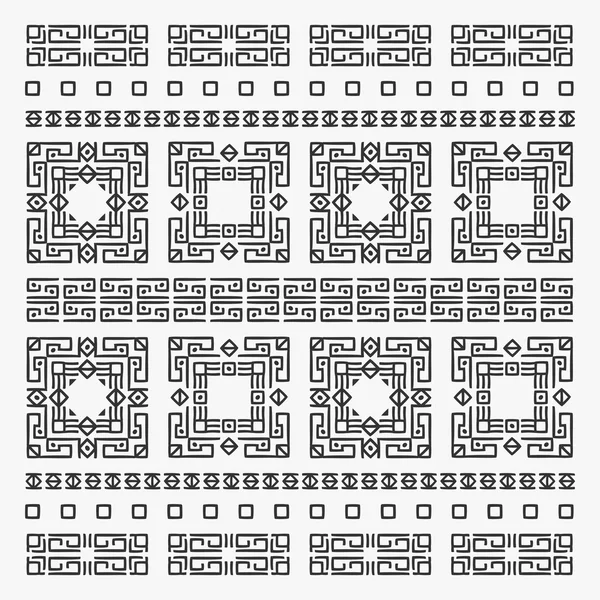 古代的模式-白色的第二个部落元素 — 图库矢量图片