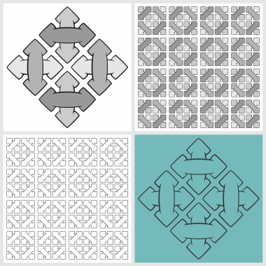 Oklar bir dekorasyon ve sonsuz desenler