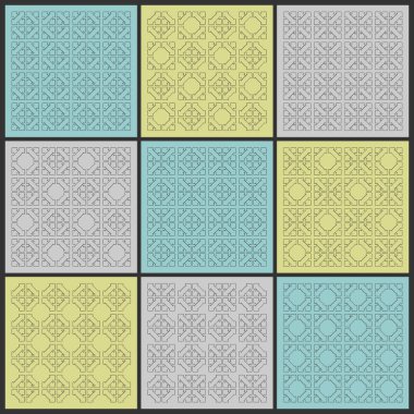 Desenler 9 kiremitli arka vektör (renk ayarla)