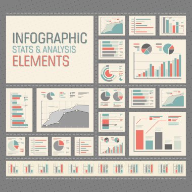 İstatistikleri ve analizi Infographic öğeleri simge seti