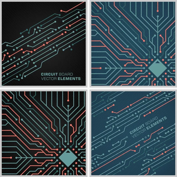 Texturas de placa de circuito / Decorações de padrão vetorial Microchip dois preto e azul Gráficos De Vetores