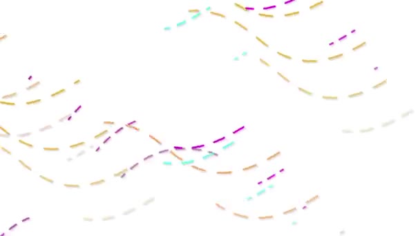 Linhas Longas Coloridas Movem Continuamente Parecendo Brilhantes Bonitas — Vídeo de Stock