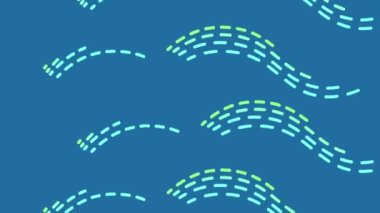 Uzun, renkli çizgiler parlak ve güzel görünerek sürekli hareket ediyor..