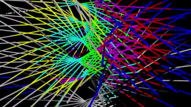 색깔이 선들은 움직이며 아름답게 보입니다 — 비디오