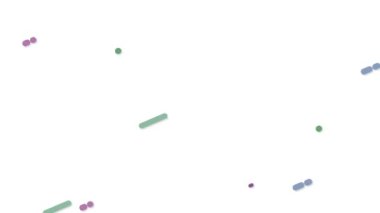 Uzun, renkli çizgiler uyum içinde hareket ediyor, parlak ve güzel görünüyor..