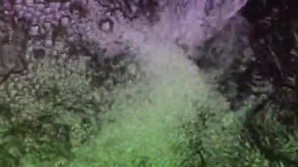 Woda Płynąca Sposób Ciągły Wysokości Tworzącej Pęcherzyki Powietrza — Wideo stockowe