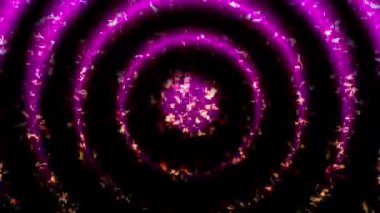 Arkaplanda parlayan ışık, yığılmış daireler..