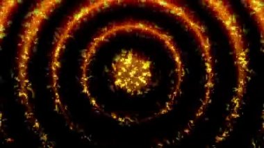 Arkaplanda parlayan ışık, yığılmış daireler..