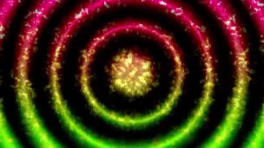 Arkaplanda parlayan ışık, yığılmış daireler..