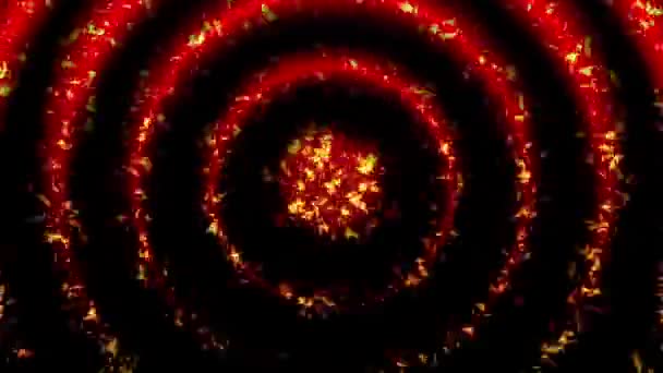 Lumière Étincelante Dispersée Sur Fond Plusieurs Cercles Empilés — Video