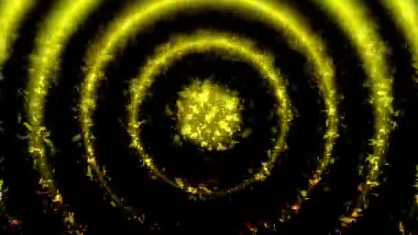 Lumière Étincelante Dispersée Sur Fond Plusieurs Cercles Empilés — Video