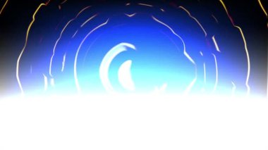 Çember çizgileri birbiri üzerine yığılmış ve sürekli olarak ışıkla yansıtılıyor..