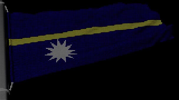 Vlajka Nauru Vlála Stálém Proudu Větru — Stock video