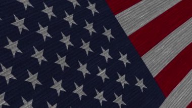 Amerika Birleşik Devletleri bayrağı sabit bir rüzgar akışında dalgalanıyor..