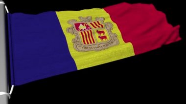 Moldova bayrağı sürekli rüzgarın gücüyle dalgalanıyor.