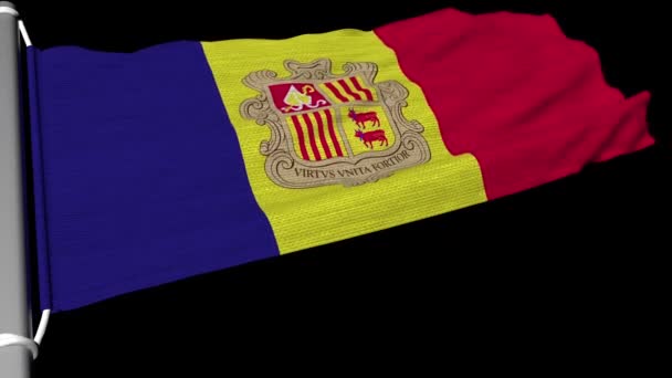 Флаг Молдовы Постоянно Развевается Ветром — стоковое видео