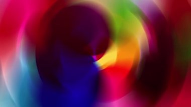 Parlak renkler yavaşça birbirine karışır.